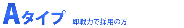 Aタイプ・即戦力で採用の方